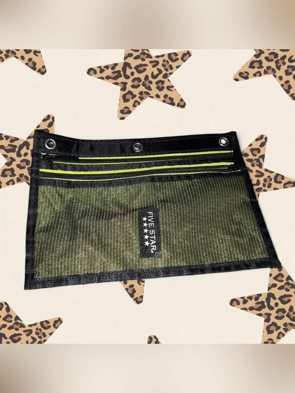 Five Star Olive Green and Black Toiletry Pouch